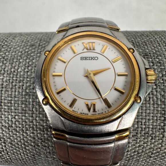 Sieko Watch Womens 26mm Round White Dial Two Tone 6.25\